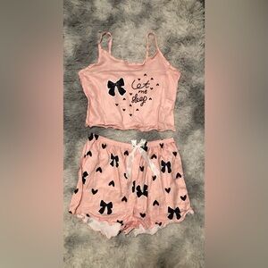 NEW - Pink Bow Sleepwear Set